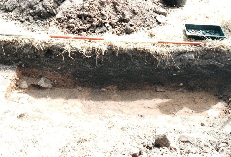 Trench 2&3 Looking South (showing shallow road edge and shallow ditch)